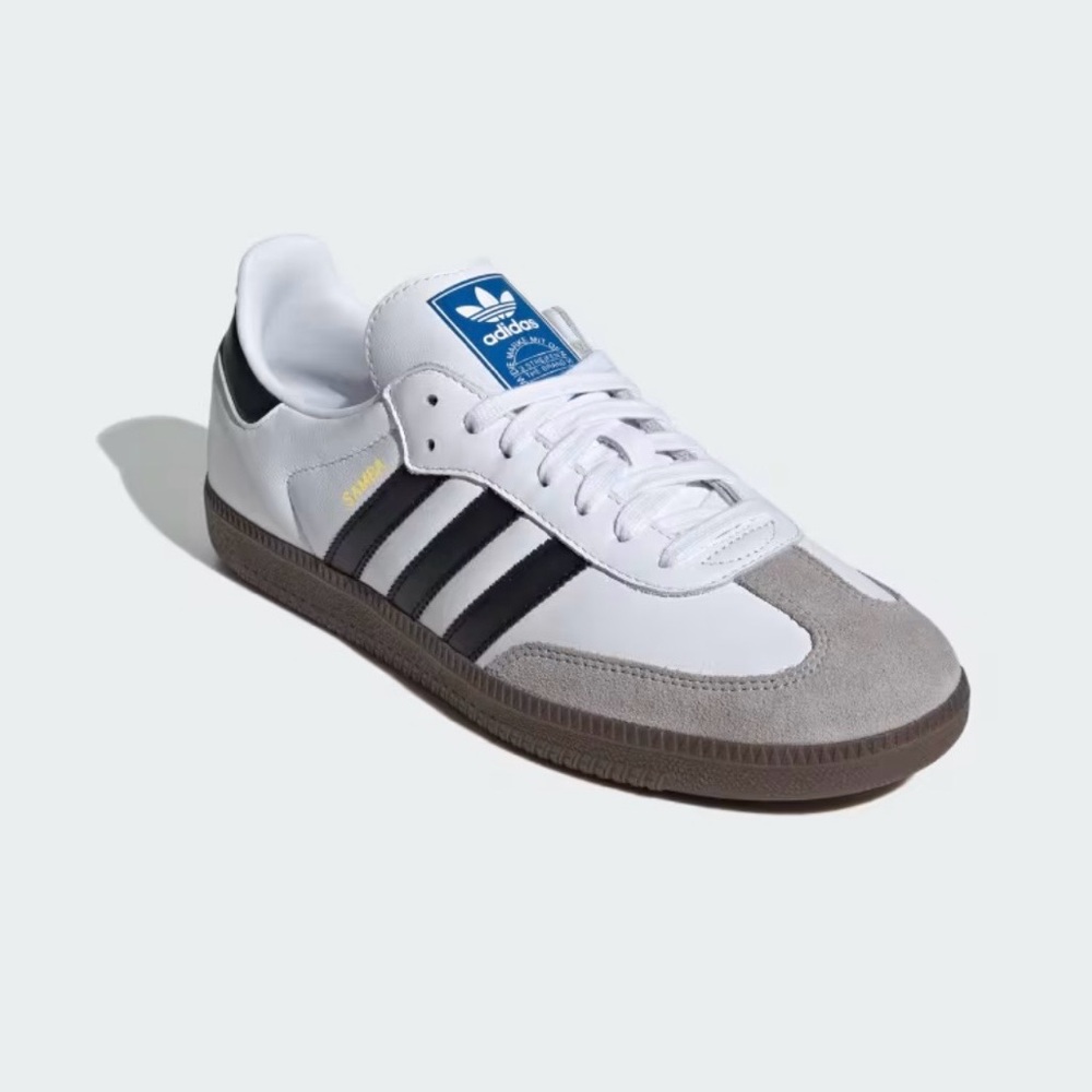 Adidas Samba OG Sneakers Cloud White/ Core Black/ Gum. Size 7 Women’s. Worn 1X!